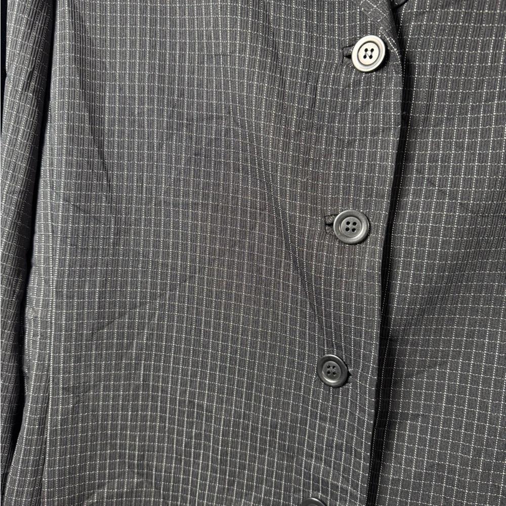 Garfield & Marks Black Checkered Button Down Jack… - image 2